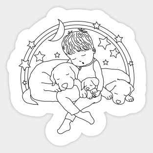 Sleep! Coloring your own T-shirt Sticker